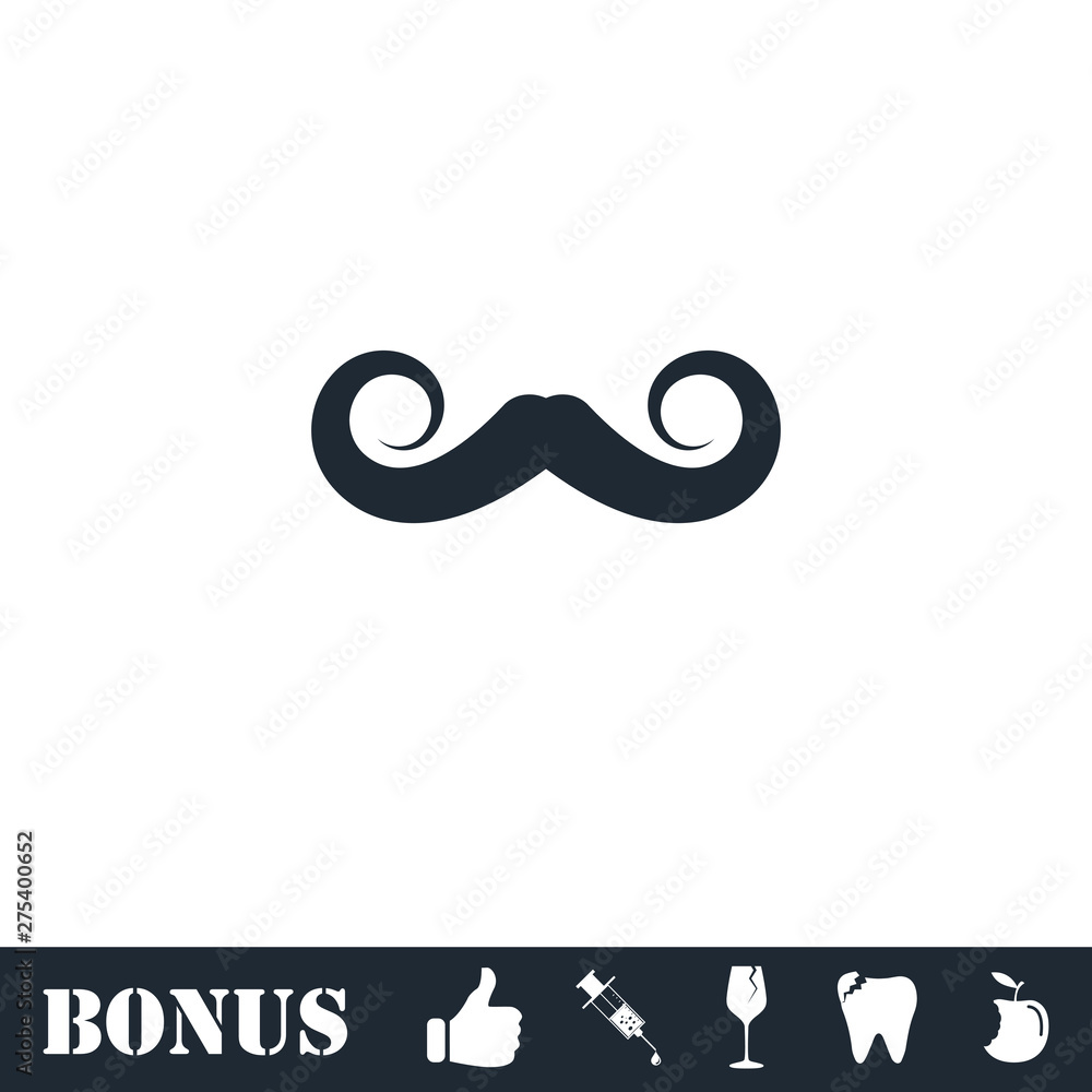 Whiskers icon flat Whiskers icon flat