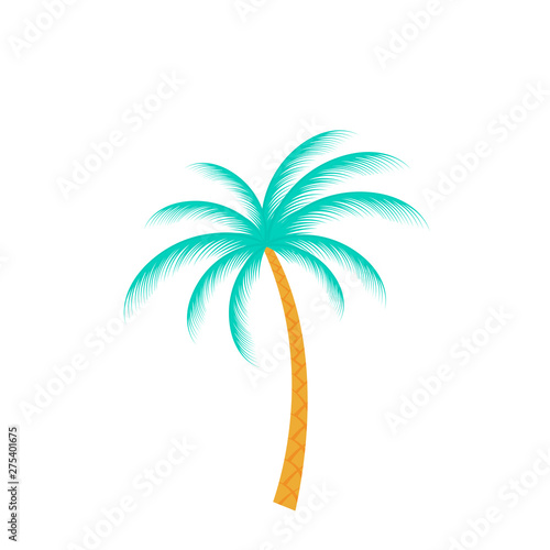 Palm tree vector isolated on white background