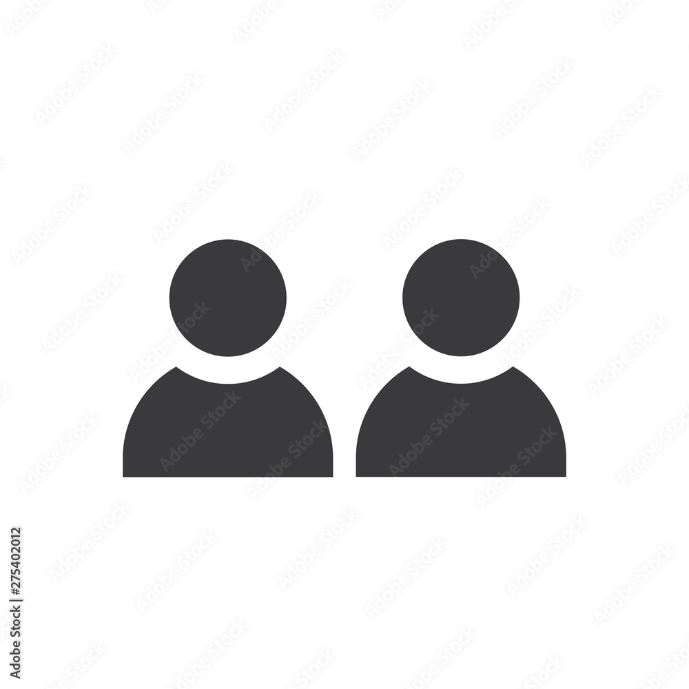 Тwo person icon black - Vector Тwo person icon black - Vector