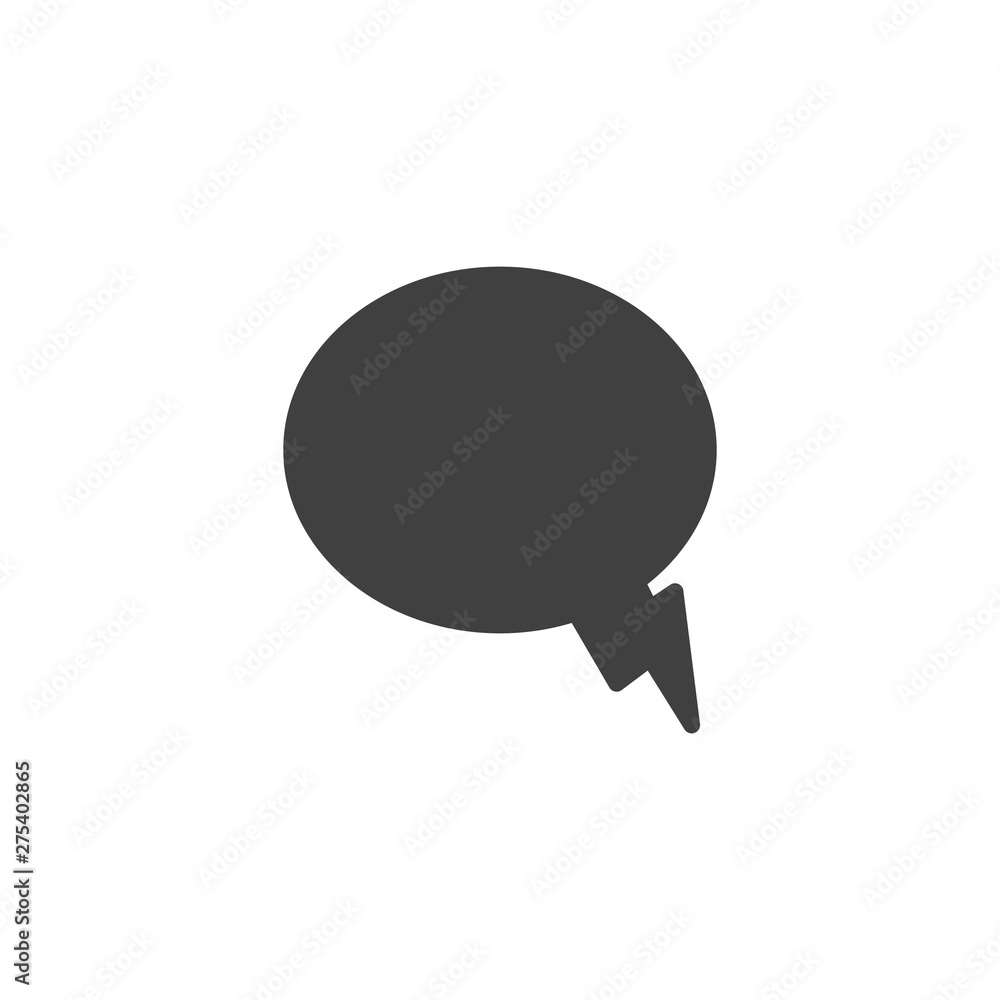 Think bubble vector icon. filled flat sign for mobile concept and web design. Speech bubble glyph icon. Chat message symbol, logo illustration. Vector graphics Think bubble vector icon. filled flat sign for mobile concept and web design. Speech bubble glyph icon. Chat message symbol, logo illustration. Vector graphics
