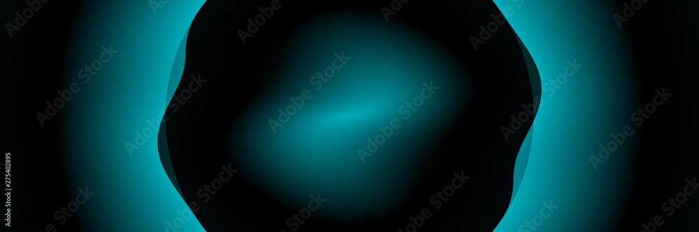 Obraz premium Digital Art, panoramic abstract three-dimensional objects with soft lighting, Germany