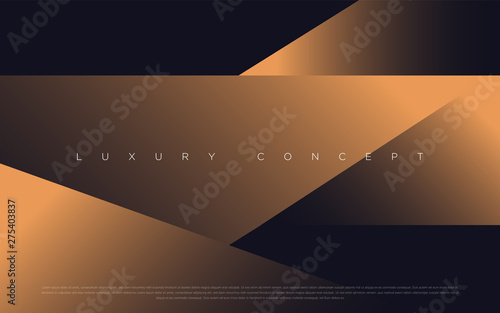 Black premium background with luxury dark gold bullion pattern and golden lines. Rich background for poster premium design. - Vector