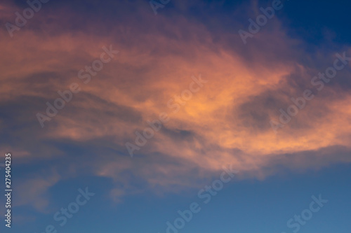 The atmosphere in the sky is cloudy, covered with beautiful clouds. right copy space,wave shape