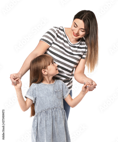 Portrait of happy mother an...