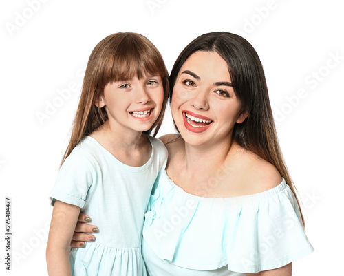 Portrait of happy mother an...