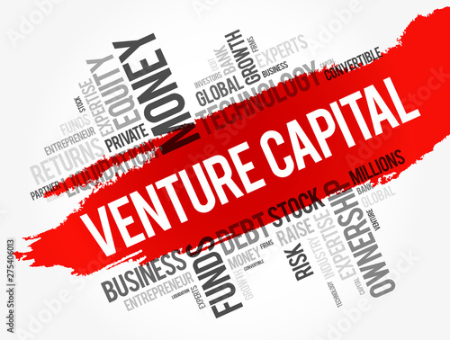Venture Capital word cloud collage, business concept background