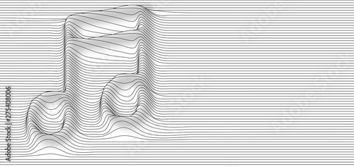 Abstract Music notes for music background design use, vector illustration