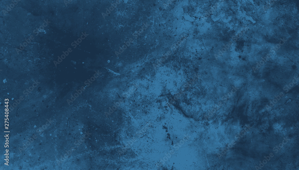 Beautiful retro blue background. Wallpaper in blue. Grunge space for text.