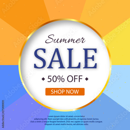 Sale banner design. Vector illustration