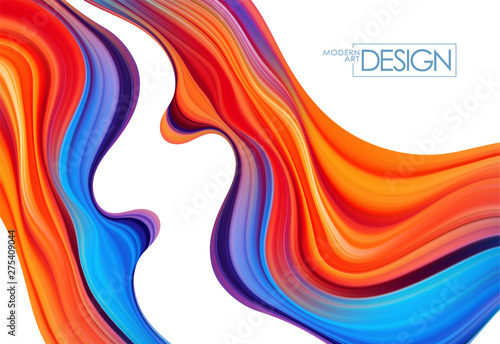 Modern colorful flow background. Abstract Wave Liquid shape.