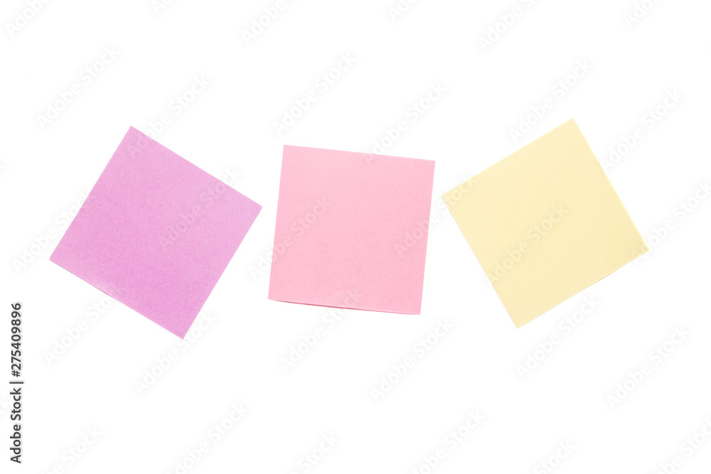 Colorful sticky notes isolated on white background Colorful sticky notes isolated on white background