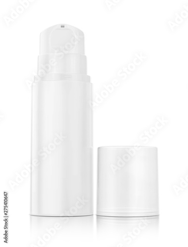 Konstfotografi pump bottle for cream and lotion isolated on white background