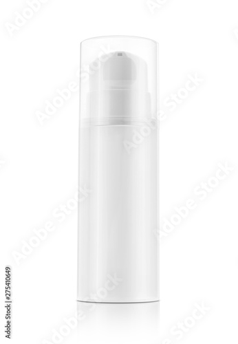 Canvas Print pump bottle for cream and lotion isolated on white background