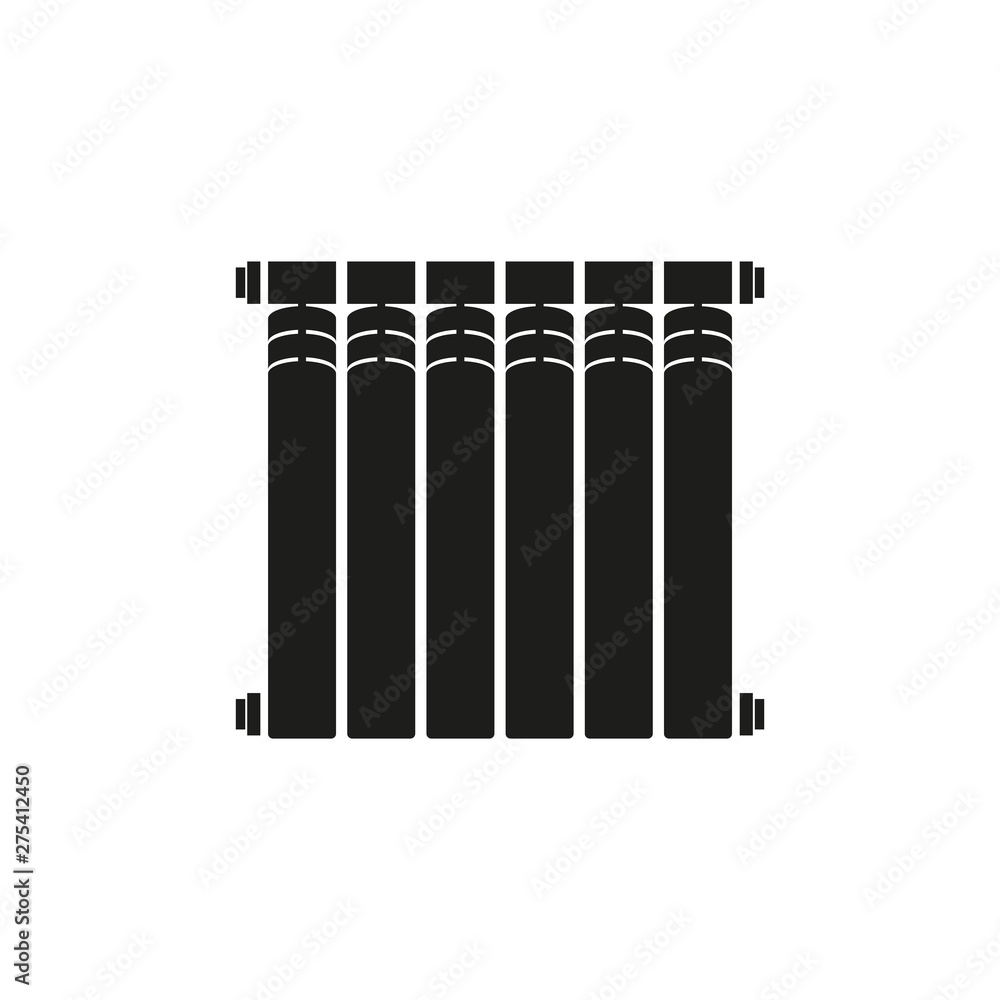 Heating battery icon. Simple flat vector illustration
