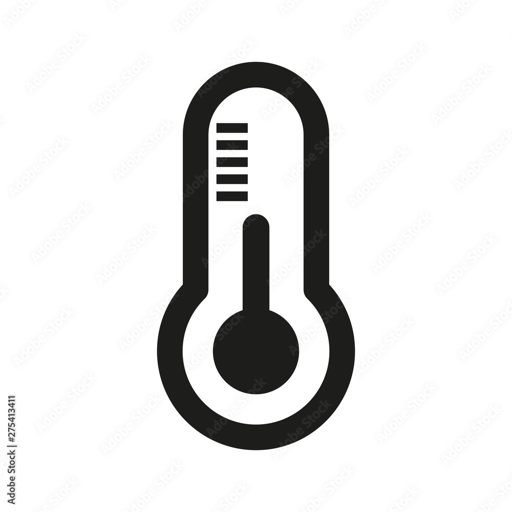 Icon of thermometer. Vector Icon of thermometer. Vector
