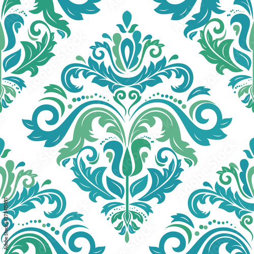 Orient vector classic colored pattern. Seamless abstract background with vintage elements. Orient background. Ornament for wallpaper and packaging
