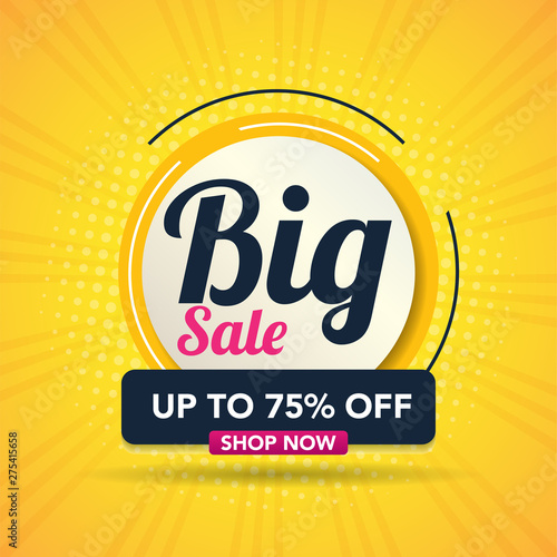 Sale banner template background, Big sale special offer. end of season super sale banner. big promotion, modern sale design. vector illustration.