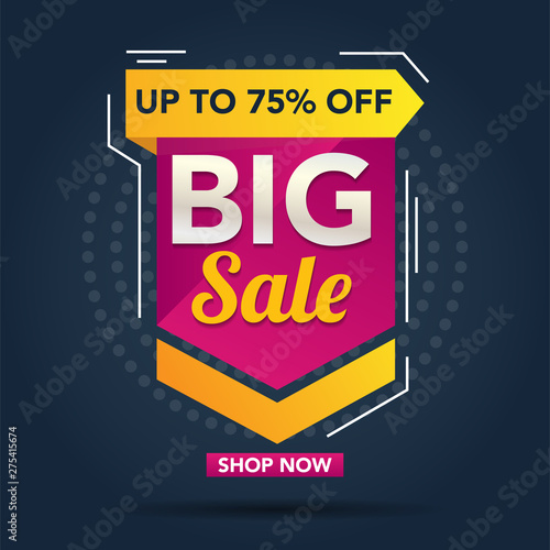Wallpaper Mural Sale banner template background, Big sale special offer. end of season super sale banner. big promotion, modern sale design. vector illustration. Torontodigital.ca