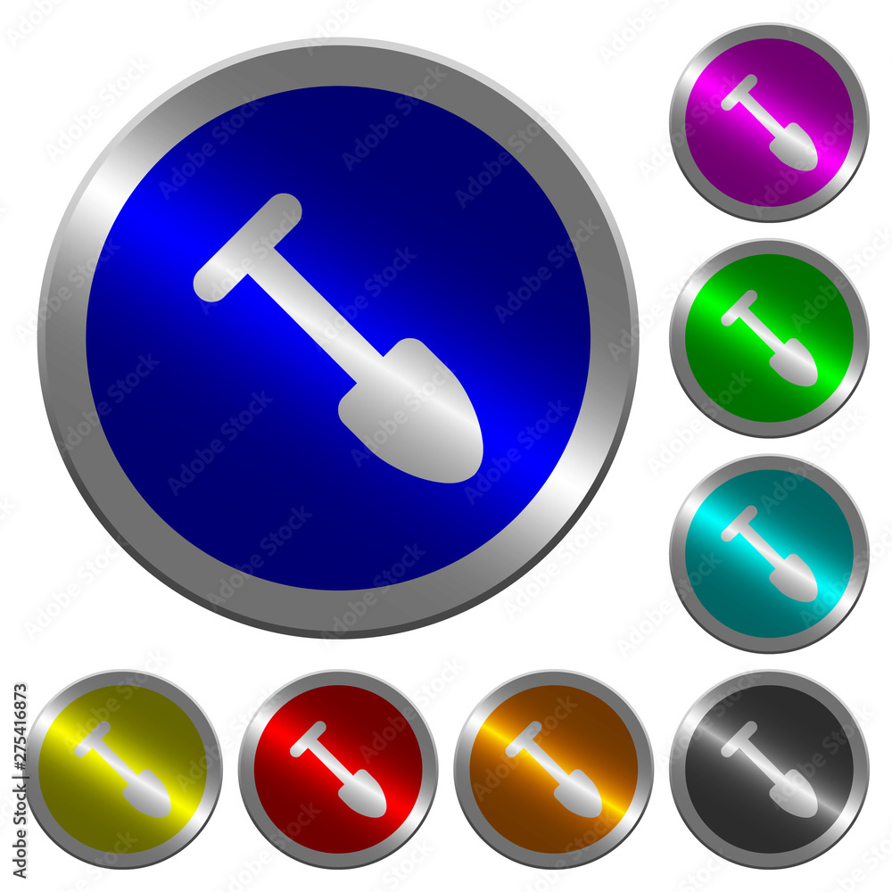 Shovel luminous coin-like round color buttons Shovel luminous coin-like round color buttons