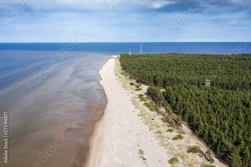 Cape Kolka in Baltic sea  Latvia coast.