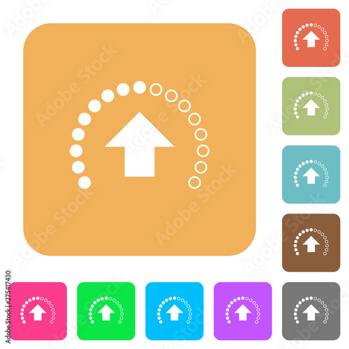 Upload in progress rounded square flat icons