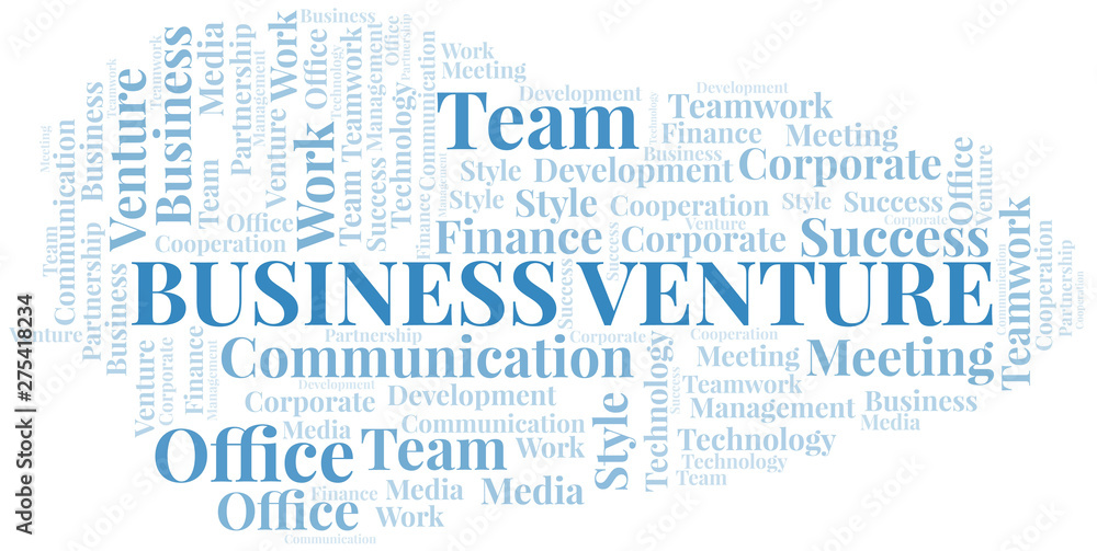 Business Venture word cloud. Collage made with text only. Business Venture word cloud. Collage made with text only.