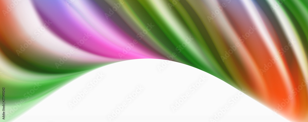 Fototapeta premium Color flowing waves, liquid conceptual abstract background