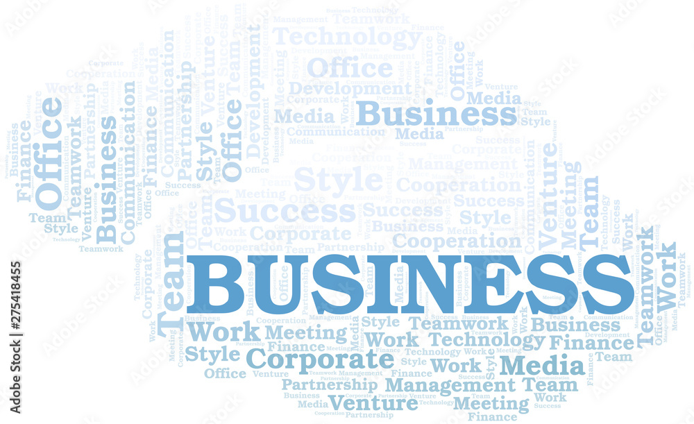 Business word cloud. Collage made with text only. Business word cloud. Collage made with text only.