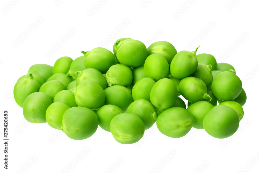 fresh green peas isolated on a white background fresh green peas isolated on a white background