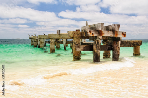 Remnants of the Old Jetty - Jurien Bay, WA, Australia photo