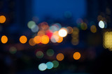 Abstract background defocus of cityscape - Blurry pattern of colorful city town lights