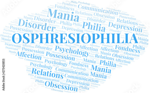 Osphresiophilia word cloud. Type of Philia.