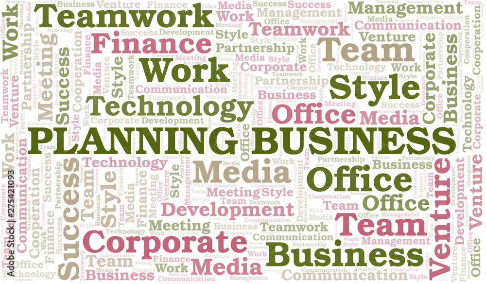 Planning Business word cloud. Collage made with text only. Planning Business word cloud. Collage made with text only.