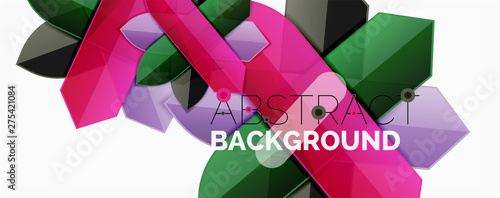 Abstract color lines dynamic background, modern material design style