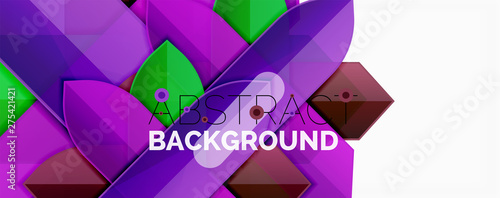 Abstract color lines dynamic background, modern material design style