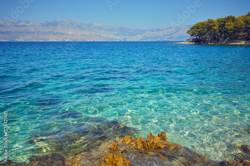 seascape Adriatic sky and sea background.