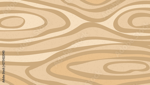 Brown closeup wooden cutting, chopping board, table or floor surface. Wood texture. Vector illustration