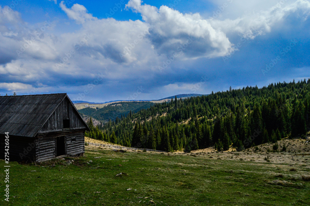 The Transylvanian scenery of the Carpathian mountains