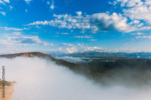 Mountains cliff and clouds Landscape Travel aerial view serene scenery wild nature