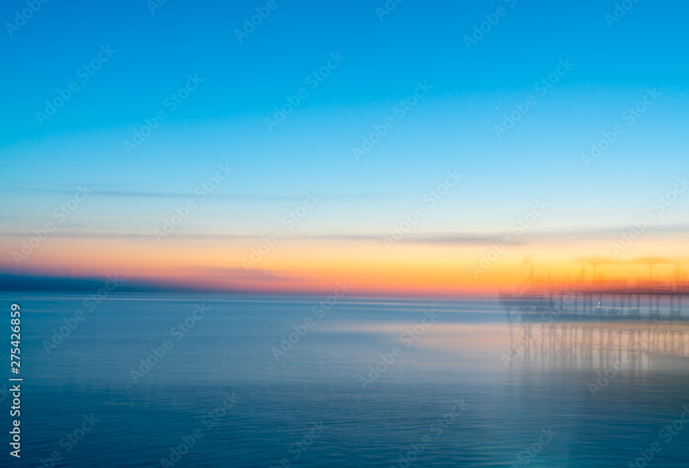 Ocean sunrise motion blur
