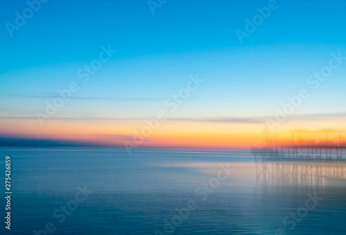 Ocean sunrise motion blur