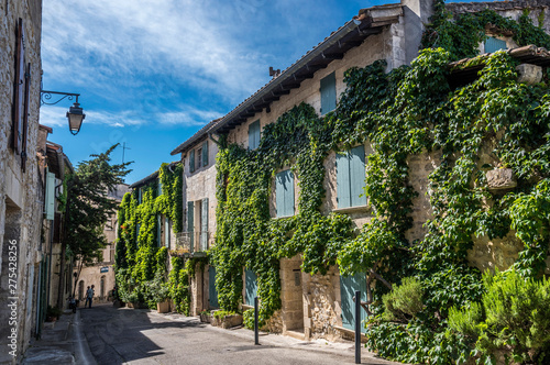 France, Gard, street with typical houses of Villeneuve-lez-Avignon