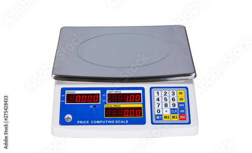 scales for weighing heavy objects and goods, isolated on white background