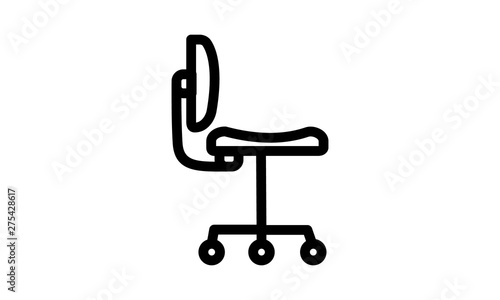 Office chair thin line icon vector image 