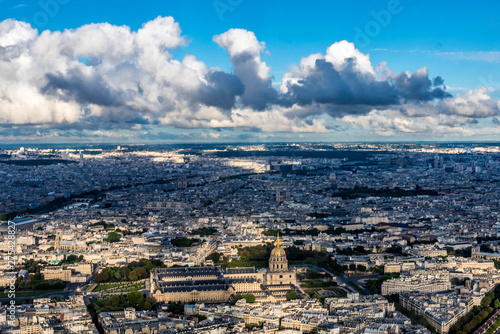 France, Paris, view from the Eiffel Tower (Hotel des Invalides and eglise du Dome) photo