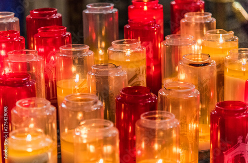 France, 18th arrondissement of Paris, Basilica of the Sacred Heart of Paris, devotion lights