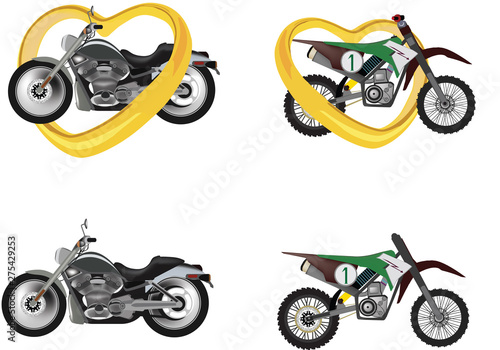 immagini di moto in varie posizioni gran turismo e da cross