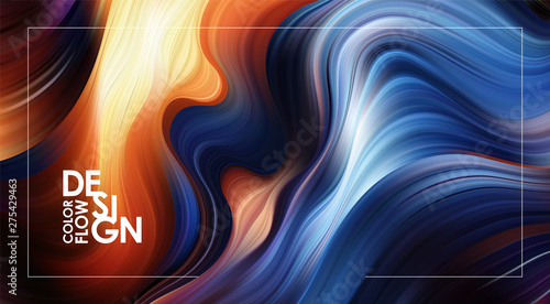 Modern colorful flow background. Wave Liquid color paint shape. Art design