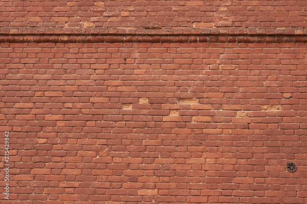 Fototapeta premium red brick wall texture grunge background with vignetted corners,