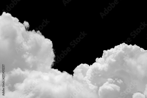 Clouds over black background .Abstract drak.